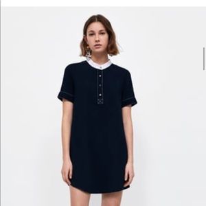 NWT Zara Black Contrast Dress Size M